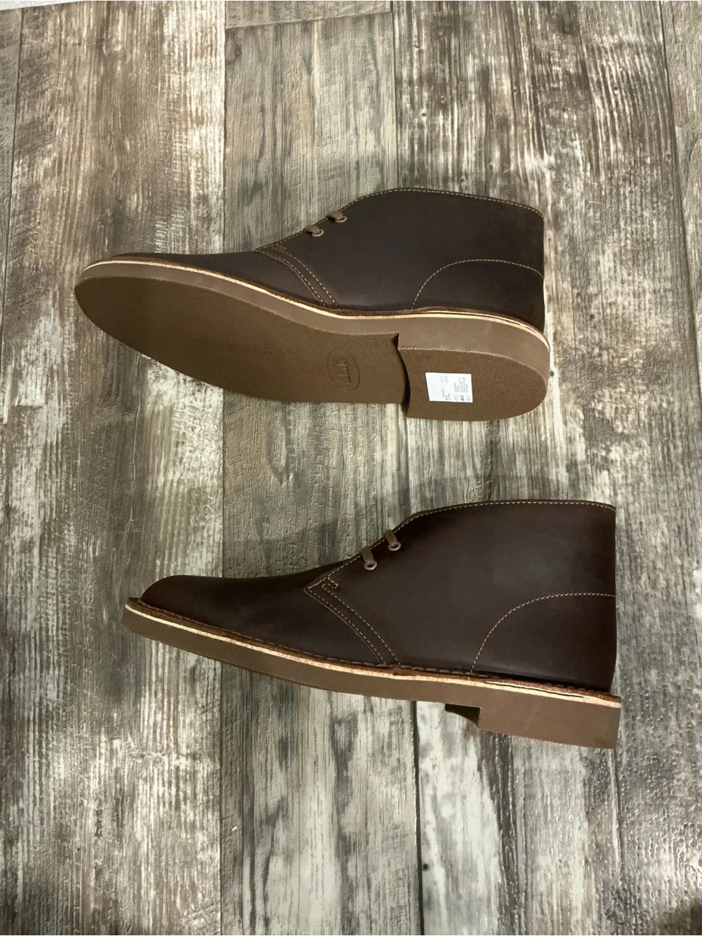 Clarks Men's Dark Brown Leather Chukka Boots Size 8.5
